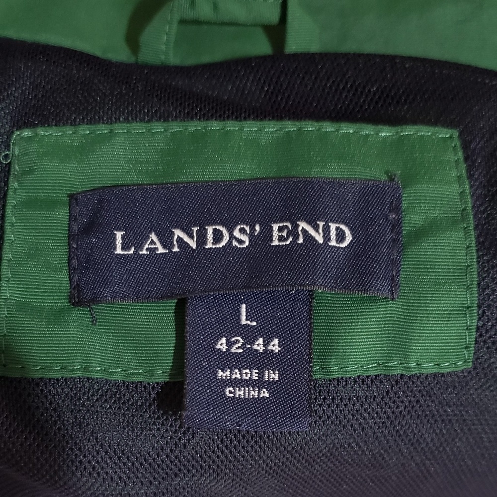 Lands End Jacket Men's L 42-44 Lined Hood SIZE L - Picture 6 of 7
